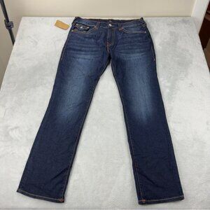 True Religion NWT Men's Sz 38x34 Ricky Flap 34 Relaxed Straight SN 105446 Denim